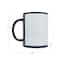 15oz. Black with White Patch Sublimation Mug by Make Market®